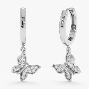 Moissanite Hoop Earrings